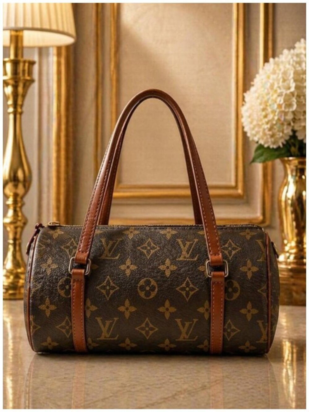 Authentic Louis Vuitton Papillon 26 Monogram Barrel LV Vintage Shoulder Bag